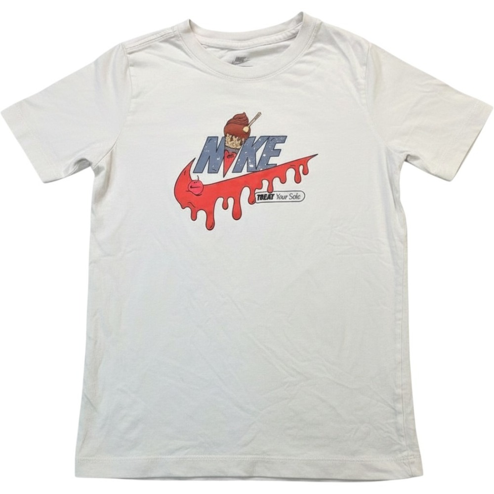 Nike Treat Your Sole Ice Cream Graphic Tee White Girls M